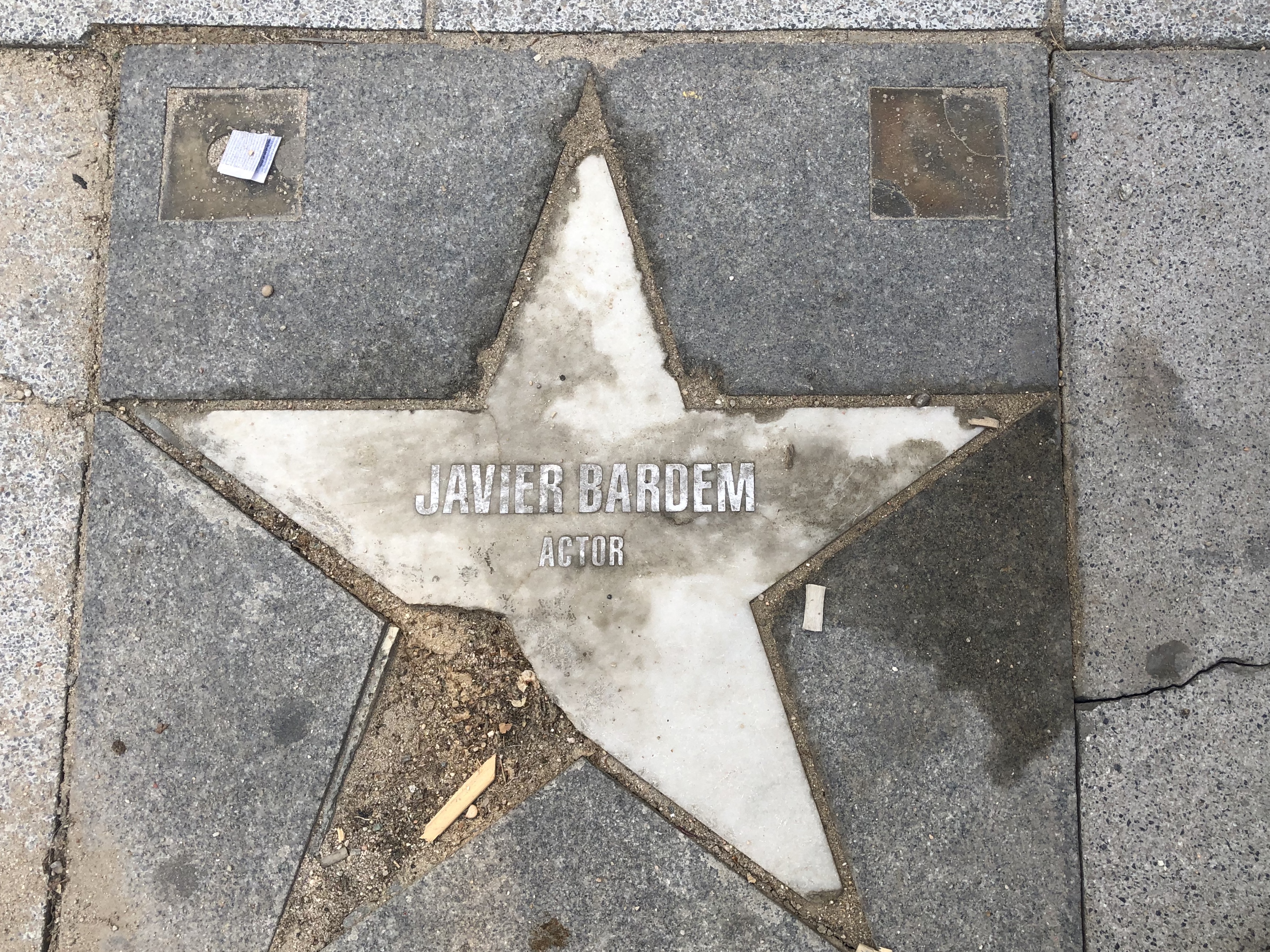 Así está la estrella de Javier Bardem